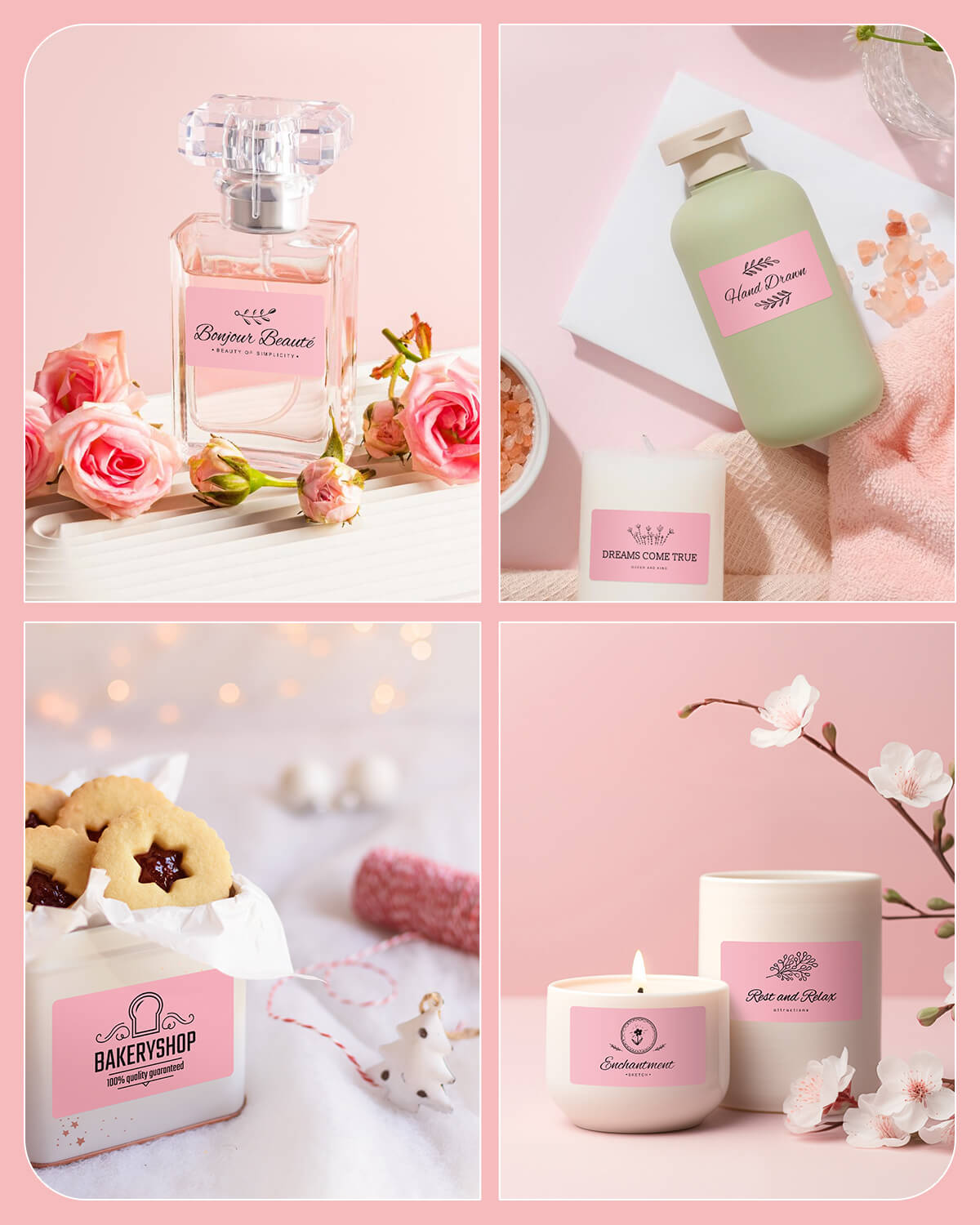 MUNBYN 2.25"x1.25" Generic Rectangle Series Thermal Labels (1000/Roll)