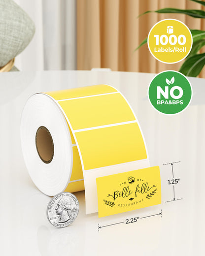 MUNBYN 2.25"x1.25" Generic Rectangle Series Thermal Labels (1000/Roll)
