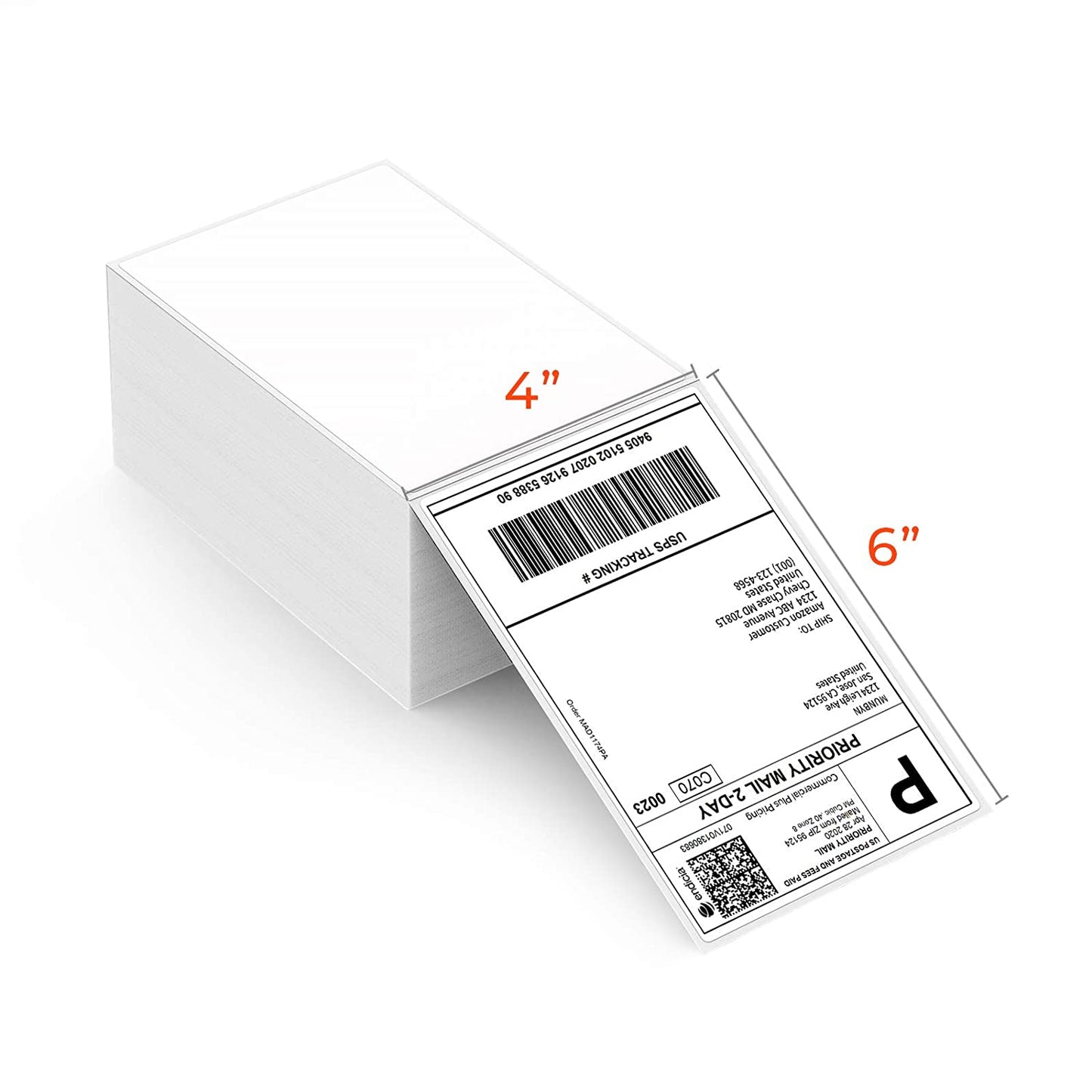 MUNBYN 4"x6" Direct Thermal Shipping Labels (500/Roll)