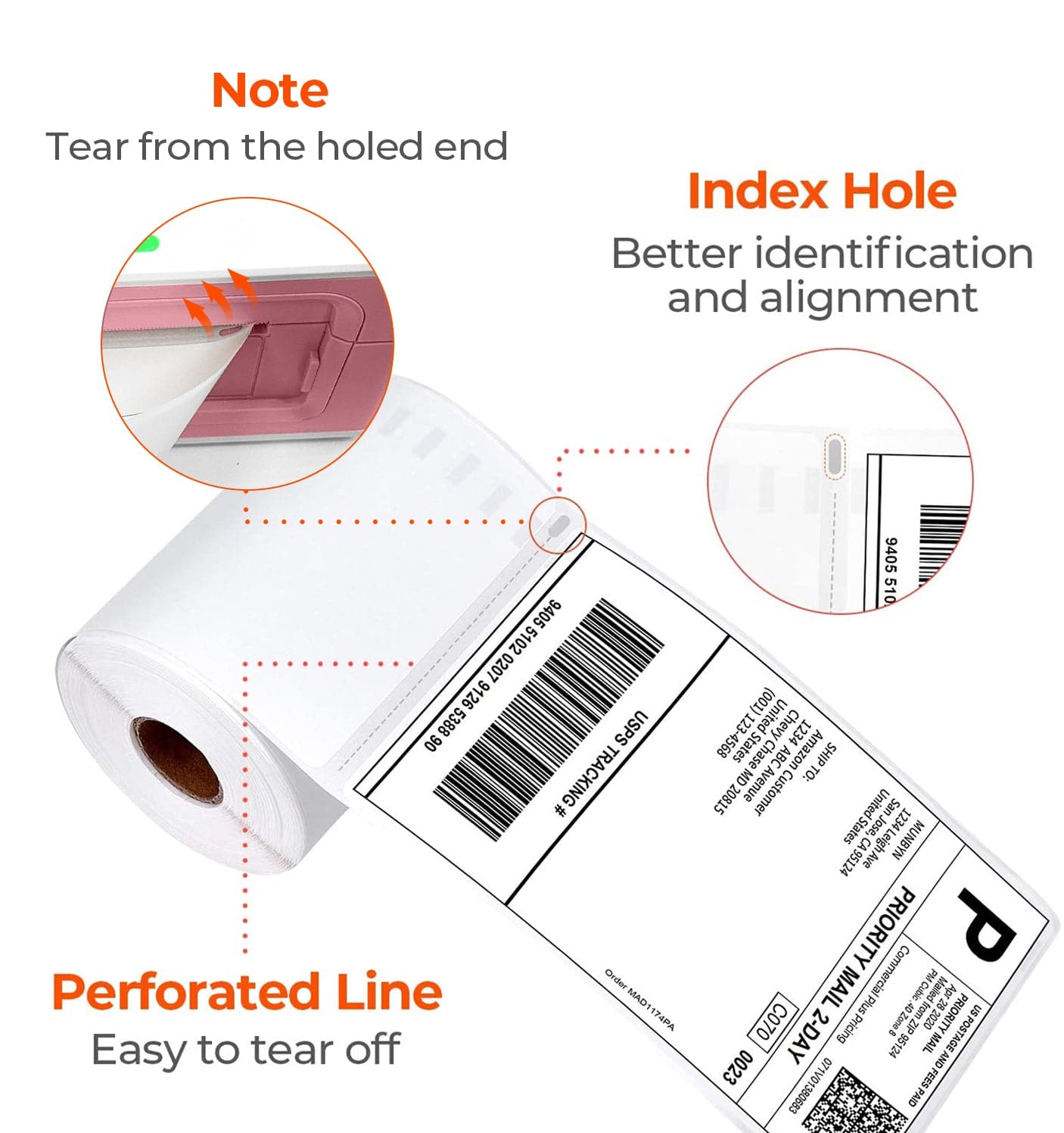 MUNBYN 4"x6" Direct Thermal Shipping Labels (220/Roll)