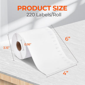 4x6 Direct Thermal Roll Label (220 Labels / Pack)