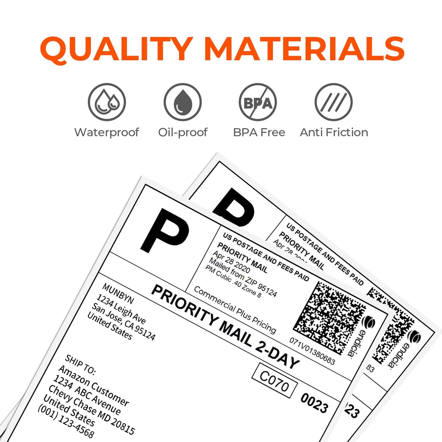 MUNBYN 4"x6" Direct Thermal Shipping Labels (220/Roll)
