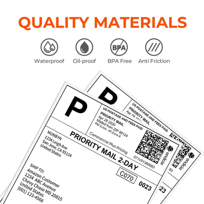 MUNBYN 4"x6" Direct Thermal Shipping Labels (220/Roll)